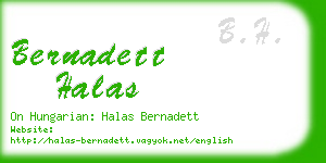 bernadett halas business card